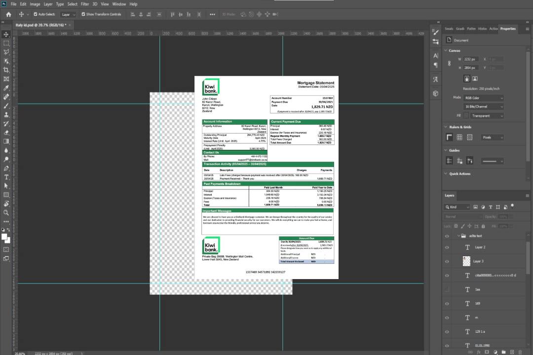 Modèle Word et PDF de relevé hypothécaire de la Kiwibank de Nouvelle , Zélande template Modèle Word et PDF de relevé hypothécaire de la Kiwibank de Nouvelle , Zélande template